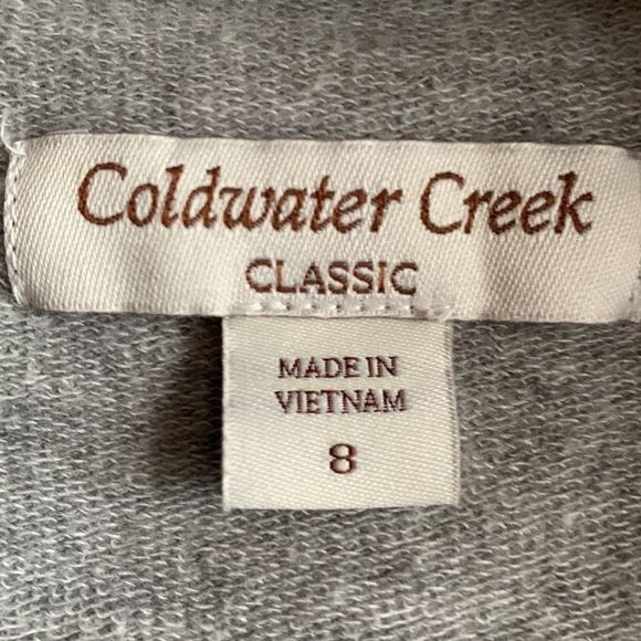 Coldwater Creek heather gray, long sleeve jacket.  Size 8. - Picture 2 of 13